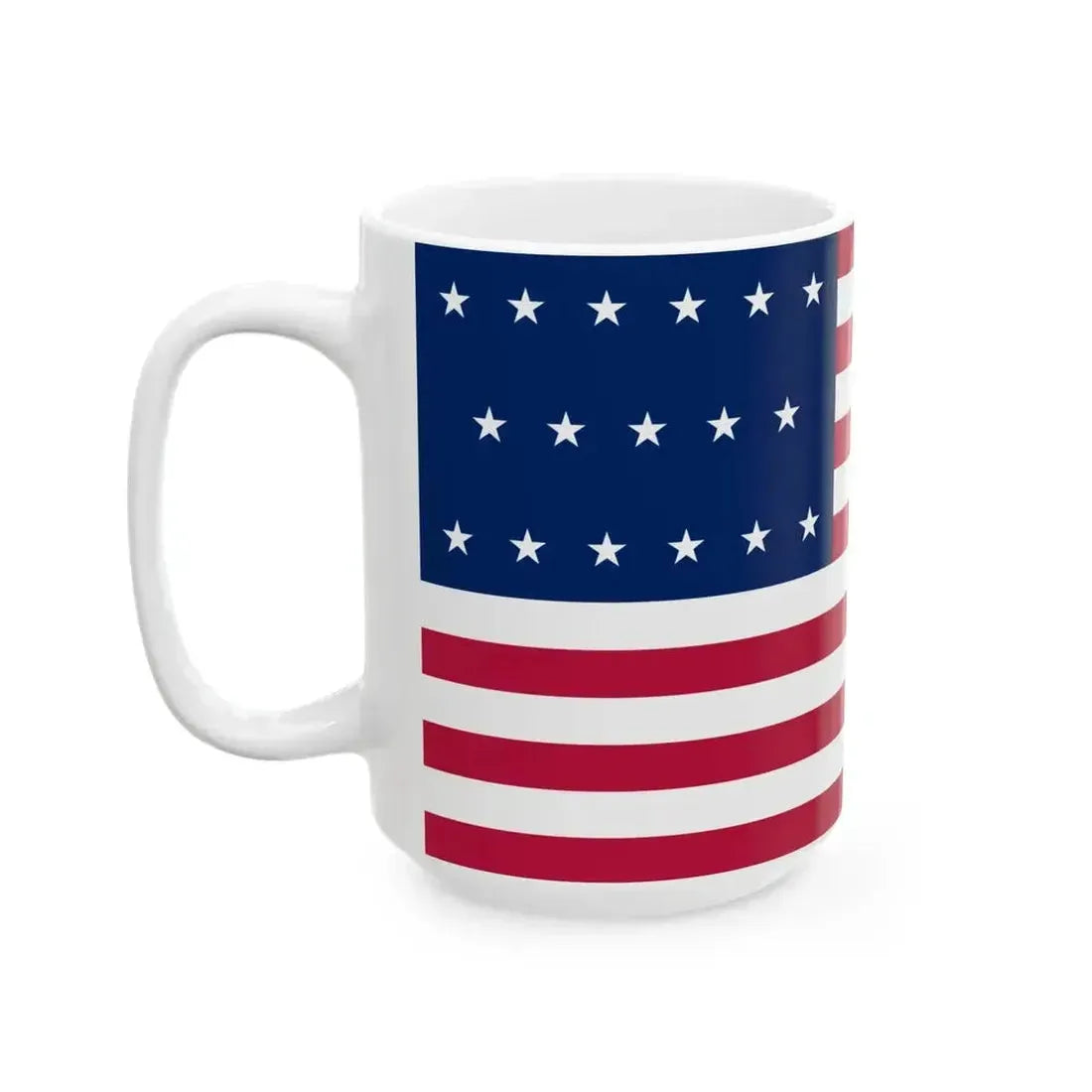 17 Star US Flag Unofficial (United States) White Coffee Mug - Go Mug Yourself