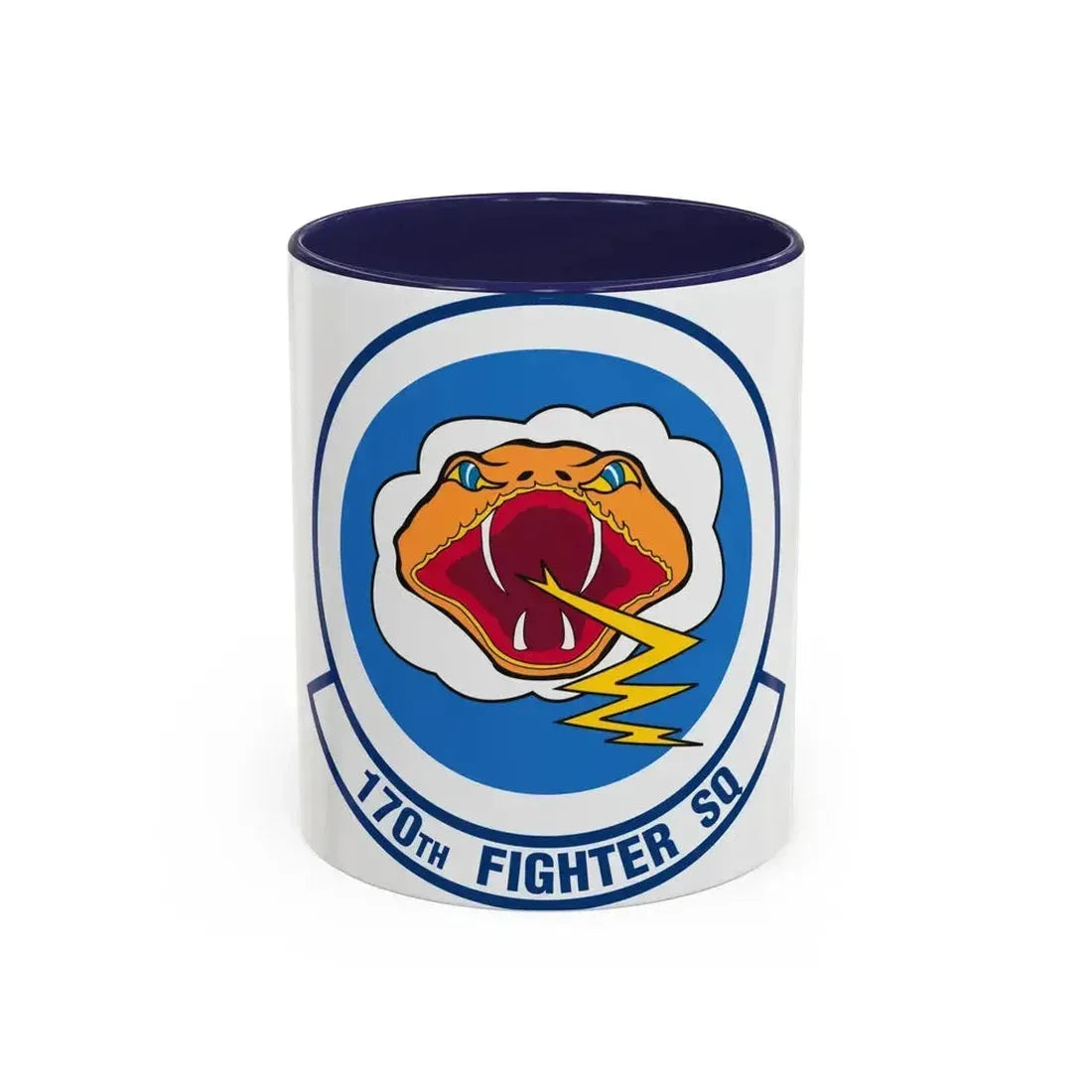 170 Fighter Squadron (U.S. Air Force) Accent Coffee Mug 11oz Navy - Go Mug Yourself