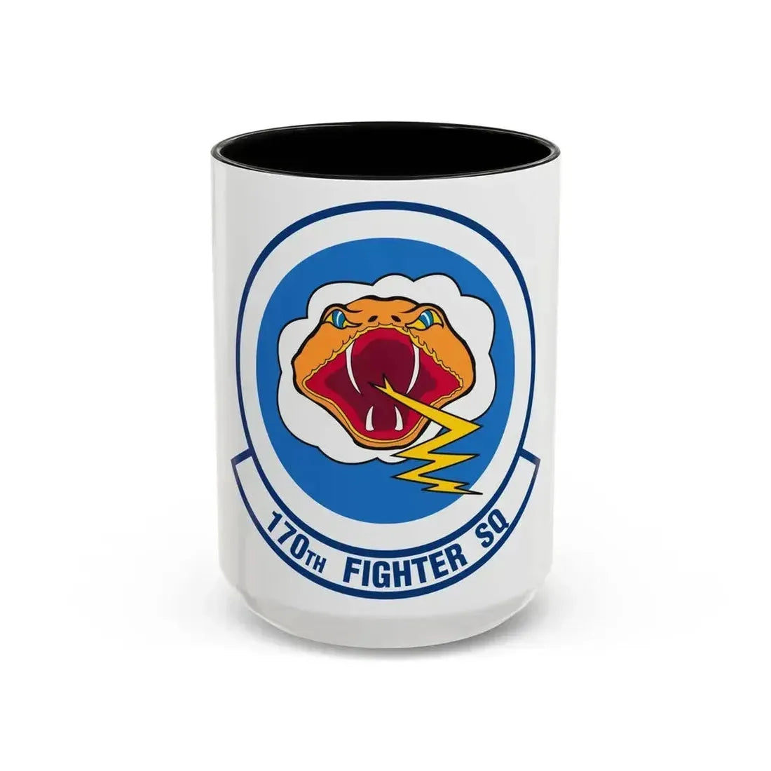 170 Fighter Squadron (U.S. Air Force) Accent Coffee Mug 15oz Black - Go Mug Yourself