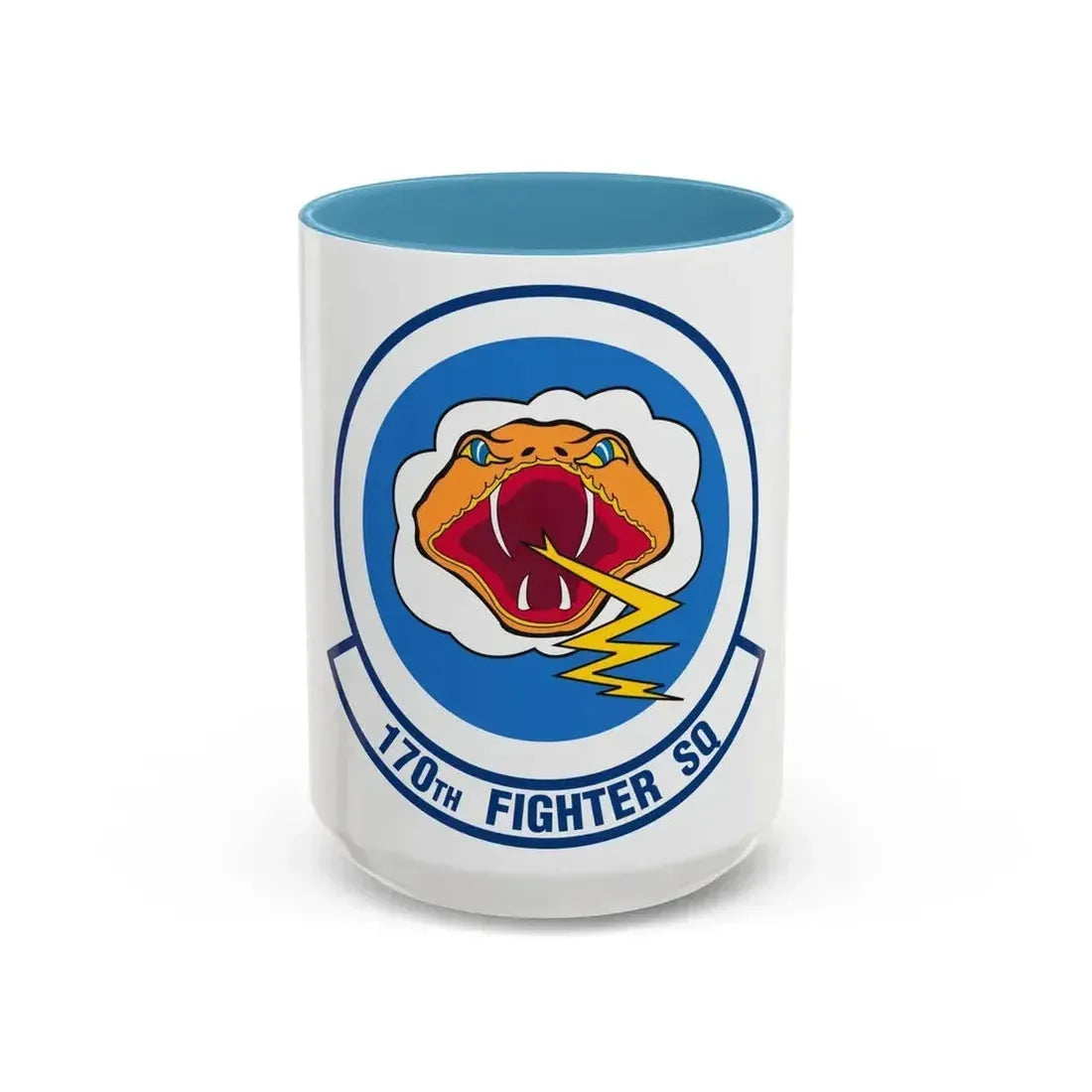 170 Fighter Squadron (U.S. Air Force) Accent Coffee Mug 15oz Light Blue - Go Mug Yourself