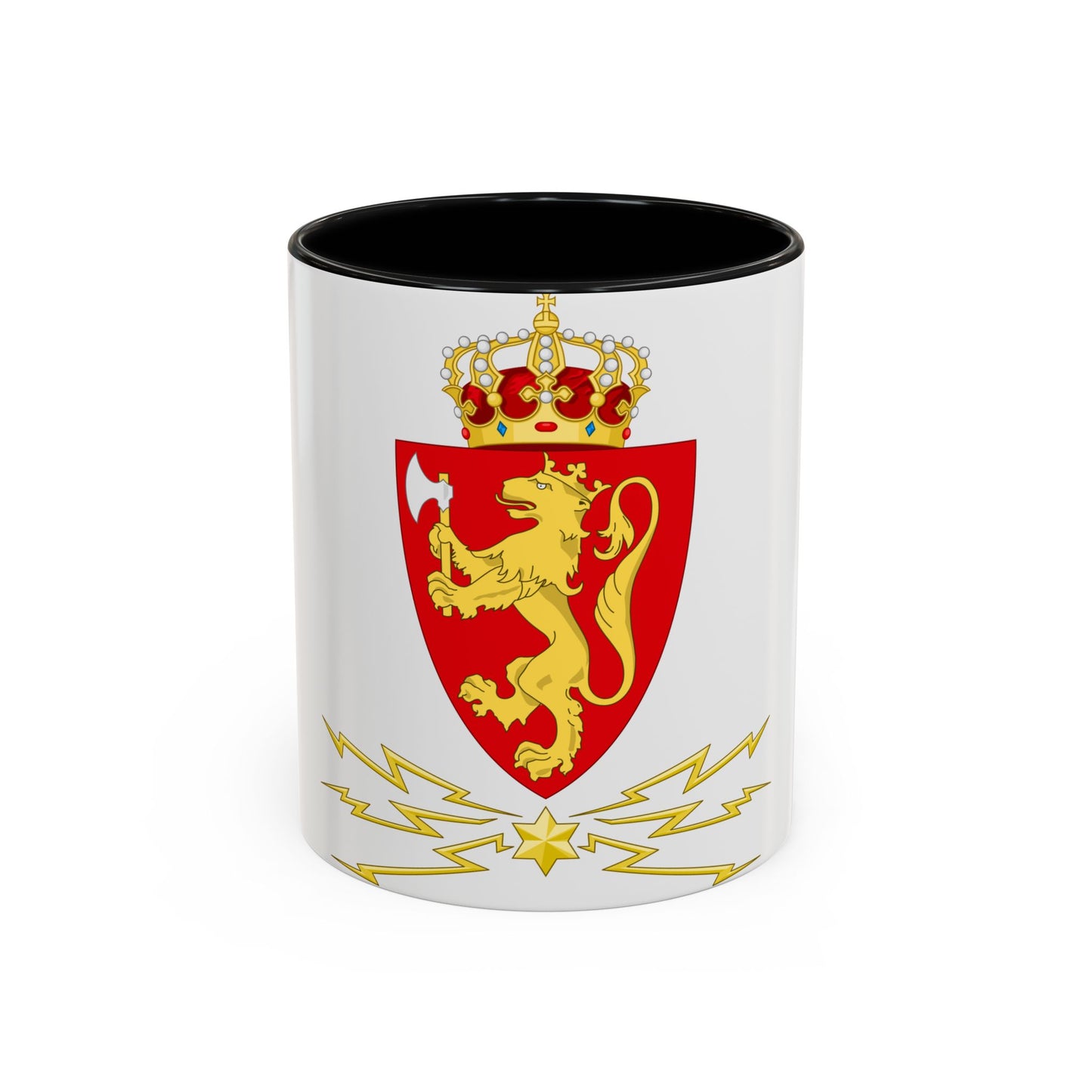 Coat of arms of the Norwegian Telegraph Administration - Accent Coffee Mug