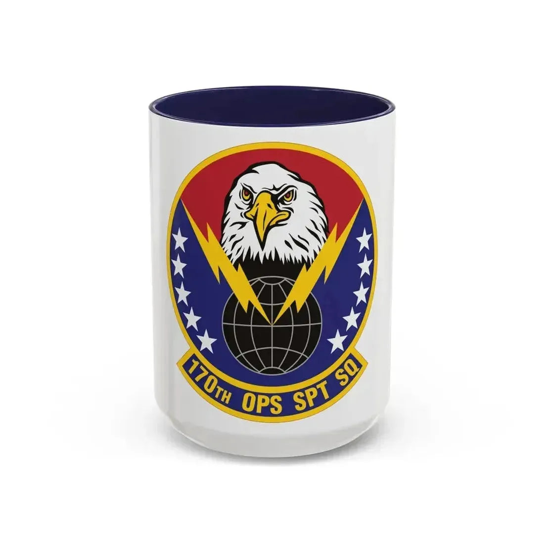 170th Operations Support Squadron (U.S. Air Force) Accent Coffee Mug 15oz Navy - Go Mug Yourself