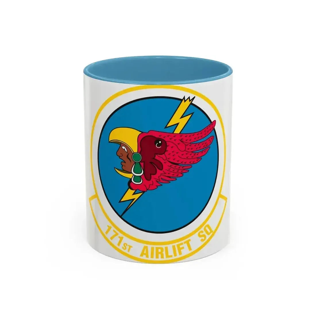 171 Airlift Squadron (U.S. Air Force) Accent Coffee Mug 11oz Light Blue - Go Mug Yourself