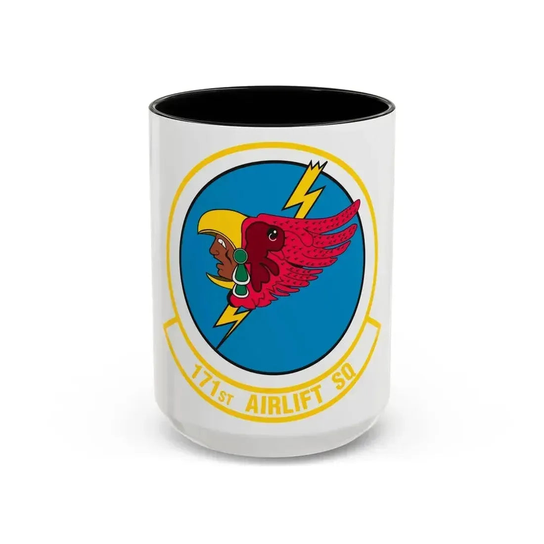171 Airlift Squadron (U.S. Air Force) Accent Coffee Mug 15oz Black - Go Mug Yourself