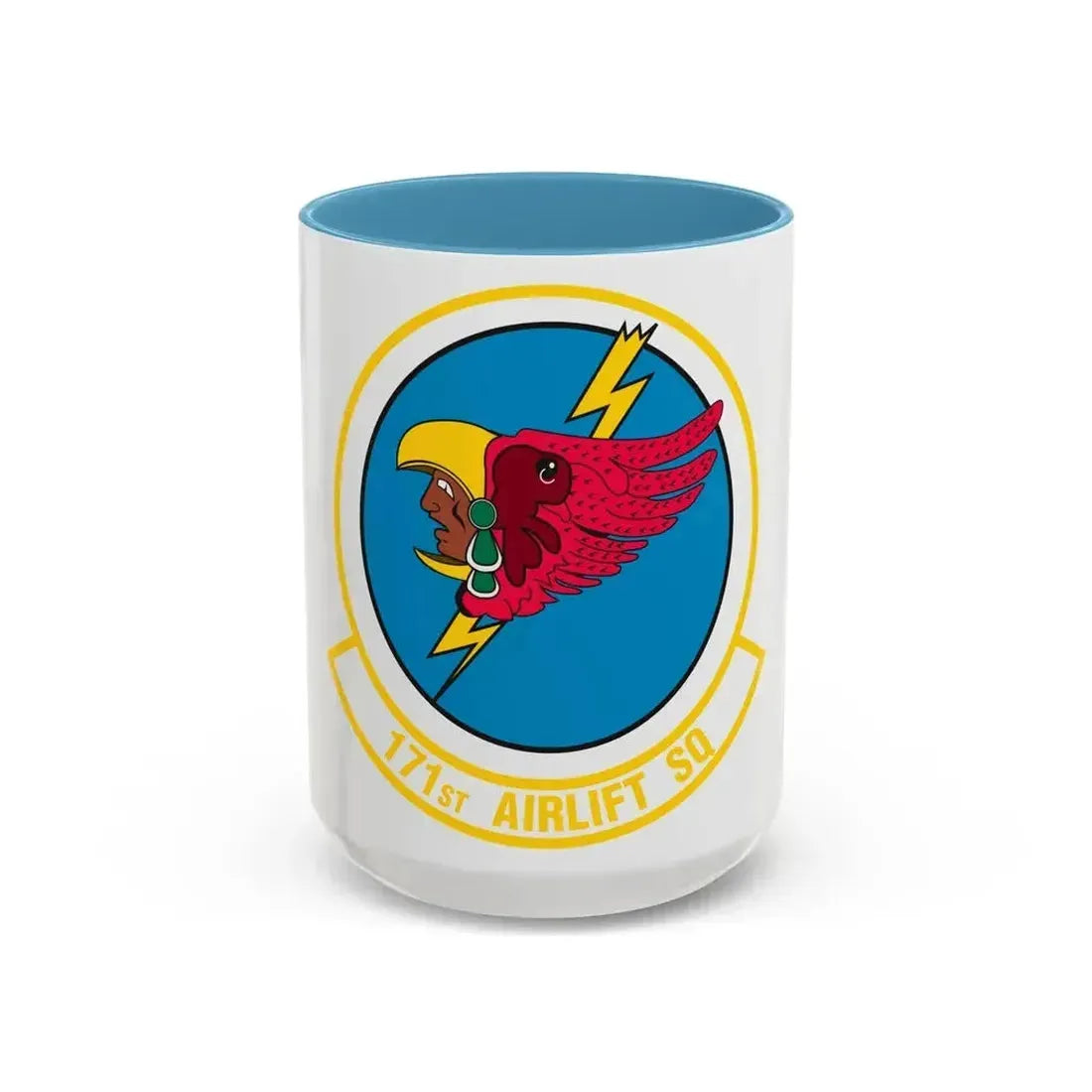 171 Airlift Squadron (U.S. Air Force) Accent Coffee Mug 15oz Light Blue - Go Mug Yourself