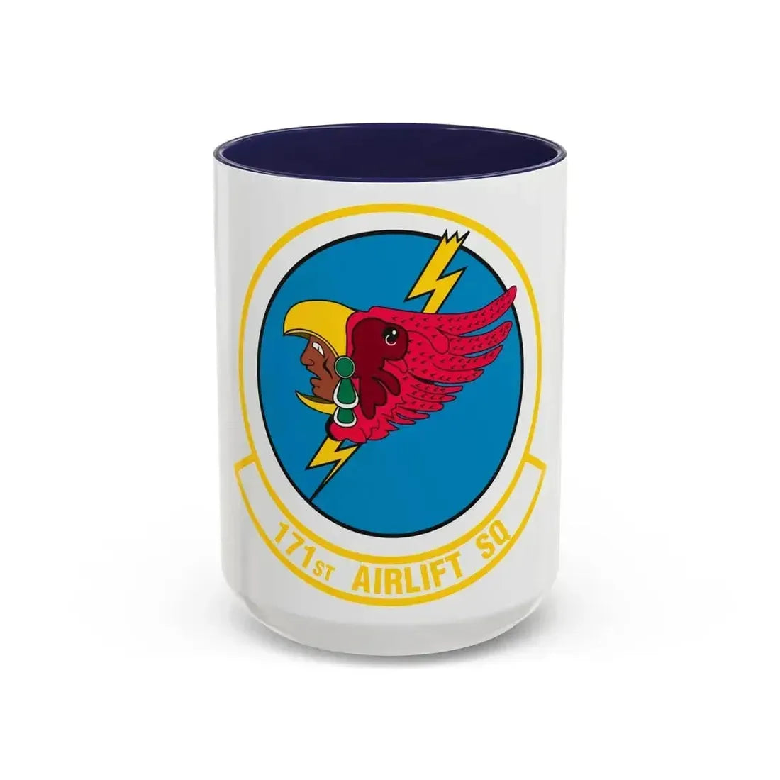 171 Airlift Squadron (U.S. Air Force) Accent Coffee Mug 15oz Navy - Go Mug Yourself