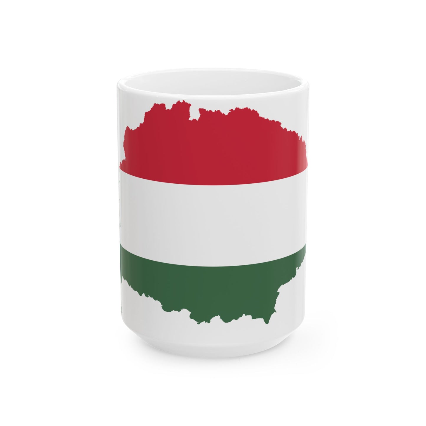 Flag-map of Greater Hungary (Hungary) White Coffee Mug