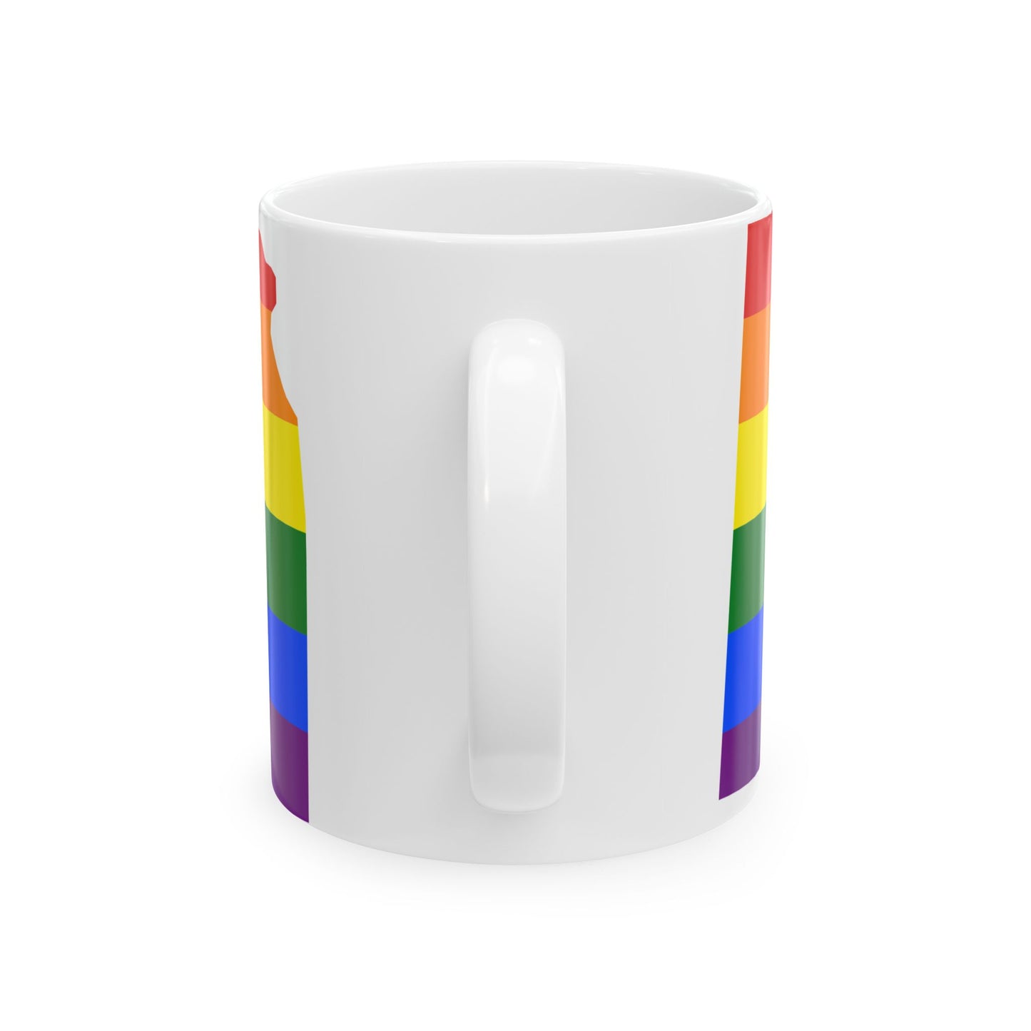 LGBT flag map of Kansas (United States) White Coffee Mug