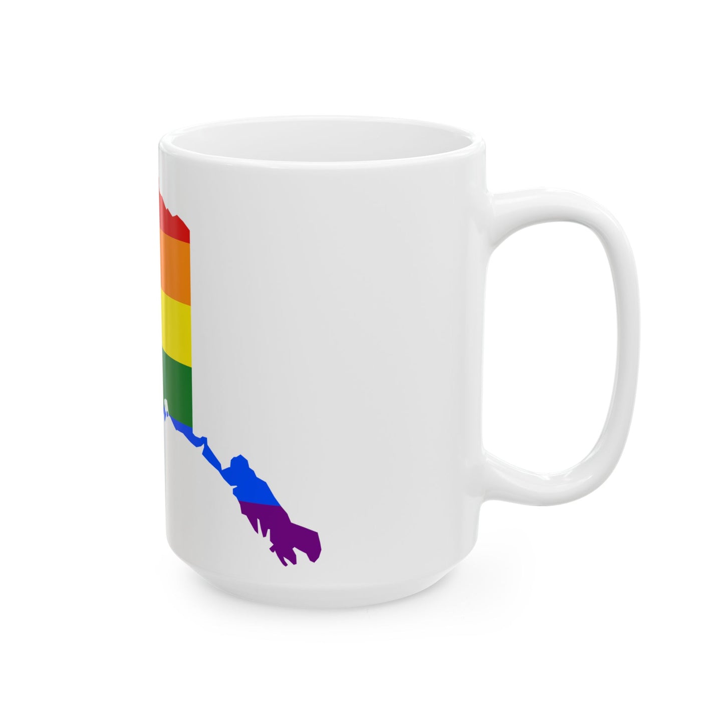 LGBT flag map of Alaska (United States) White Coffee Mug