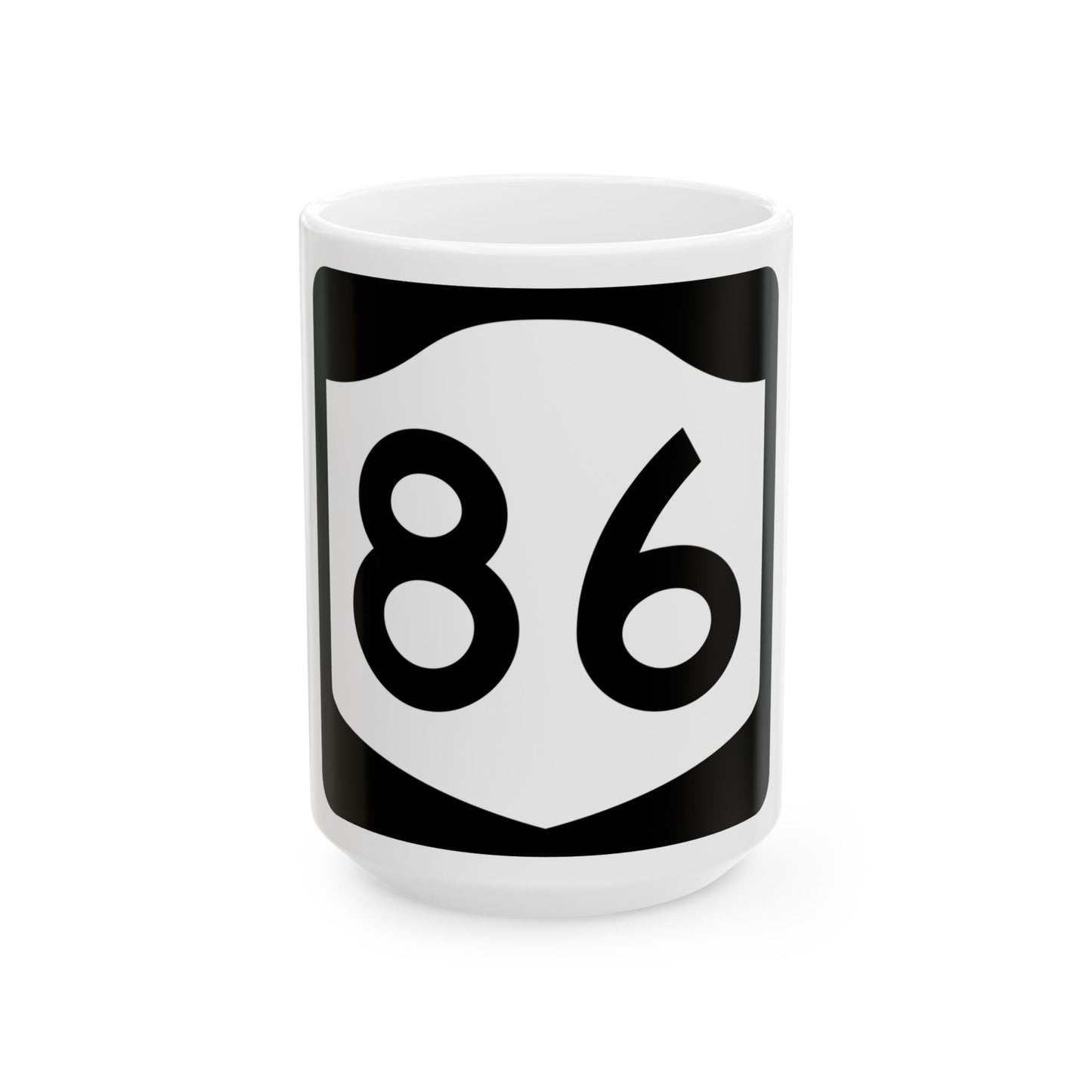 NY-86 (New York) (Road Sign) White Coffee Mug