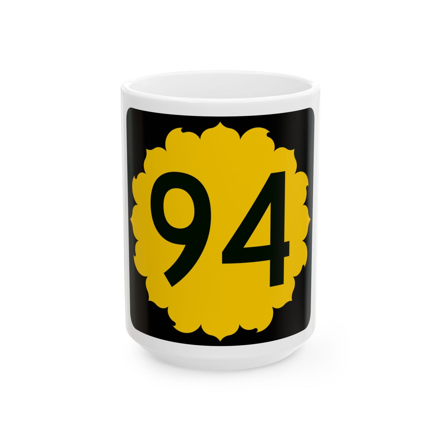 K-94 (Kansas) (Road Sign) White Coffee Mug