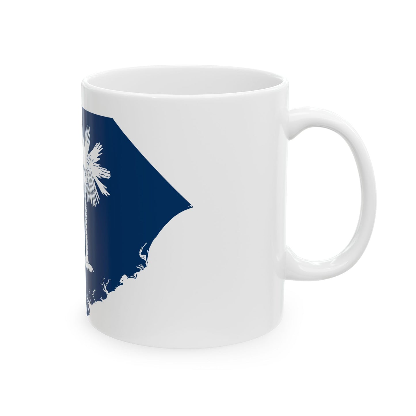 Flag-map of South Carolina (United States) White Coffee Mug