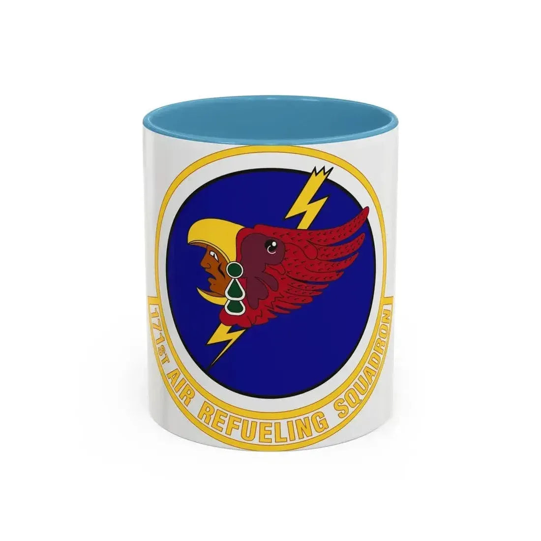 171st Air Refueling Squadron (U.S. Air Force) Accent Coffee Mug 11oz Light Blue - Go Mug Yourself