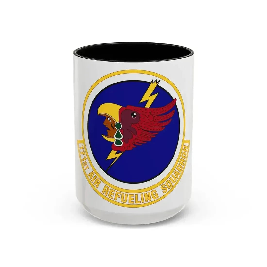 171st Air Refueling Squadron (U.S. Air Force) Accent Coffee Mug 15oz Black - Go Mug Yourself