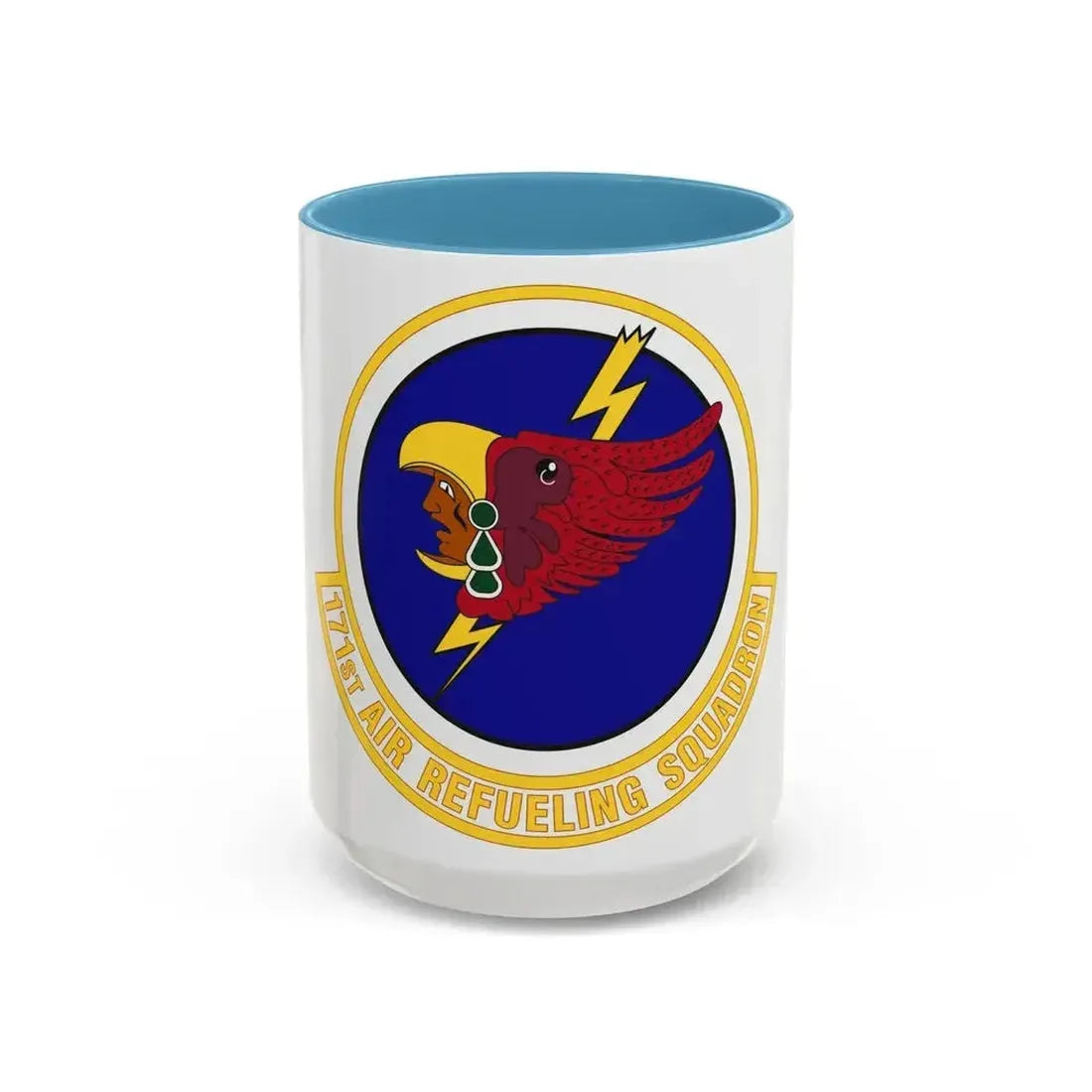 171st Air Refueling Squadron (U.S. Air Force) Accent Coffee Mug 15oz Light Blue - Go Mug Yourself