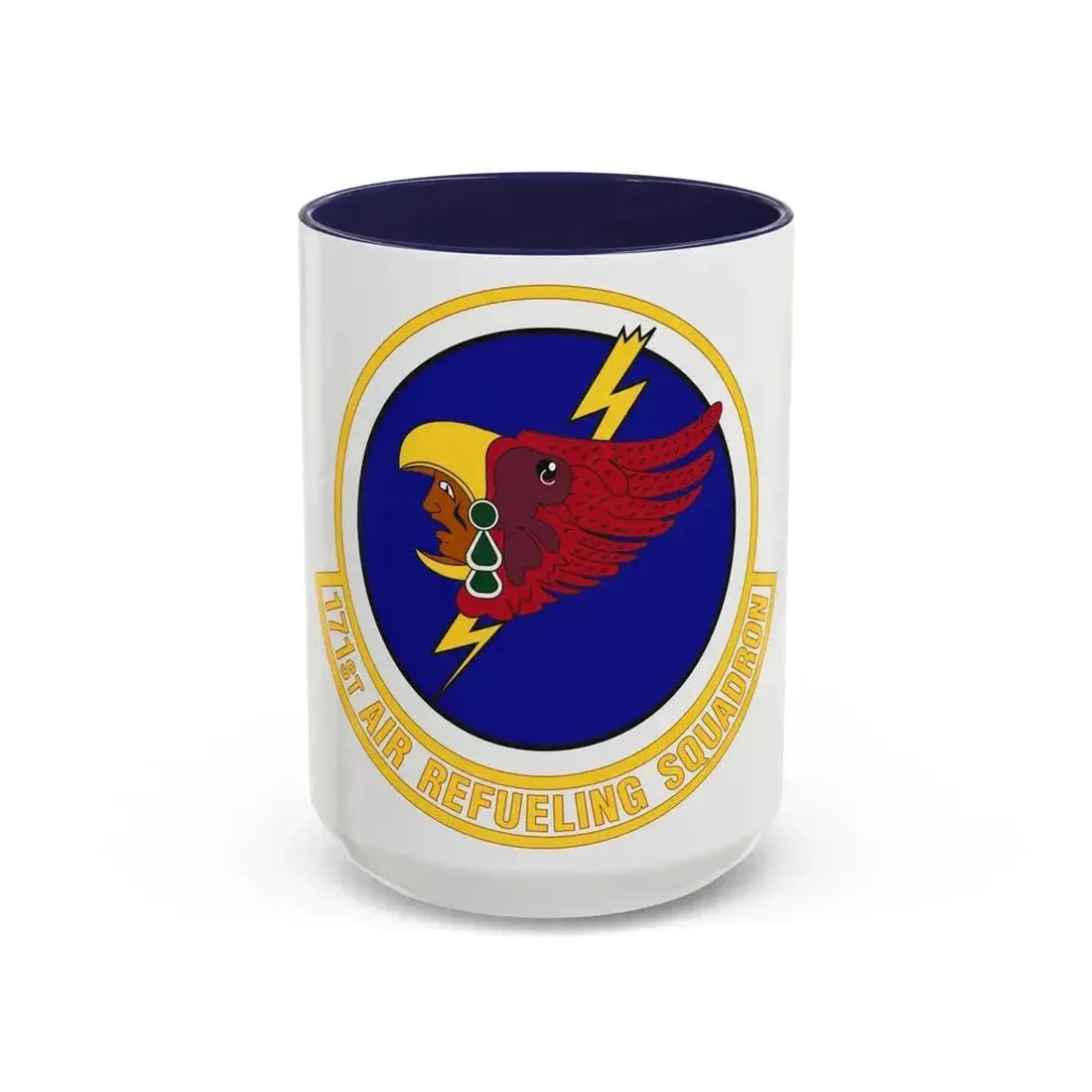 171st Air Refueling Squadron (U.S. Air Force) Accent Coffee Mug 15oz Navy - Go Mug Yourself