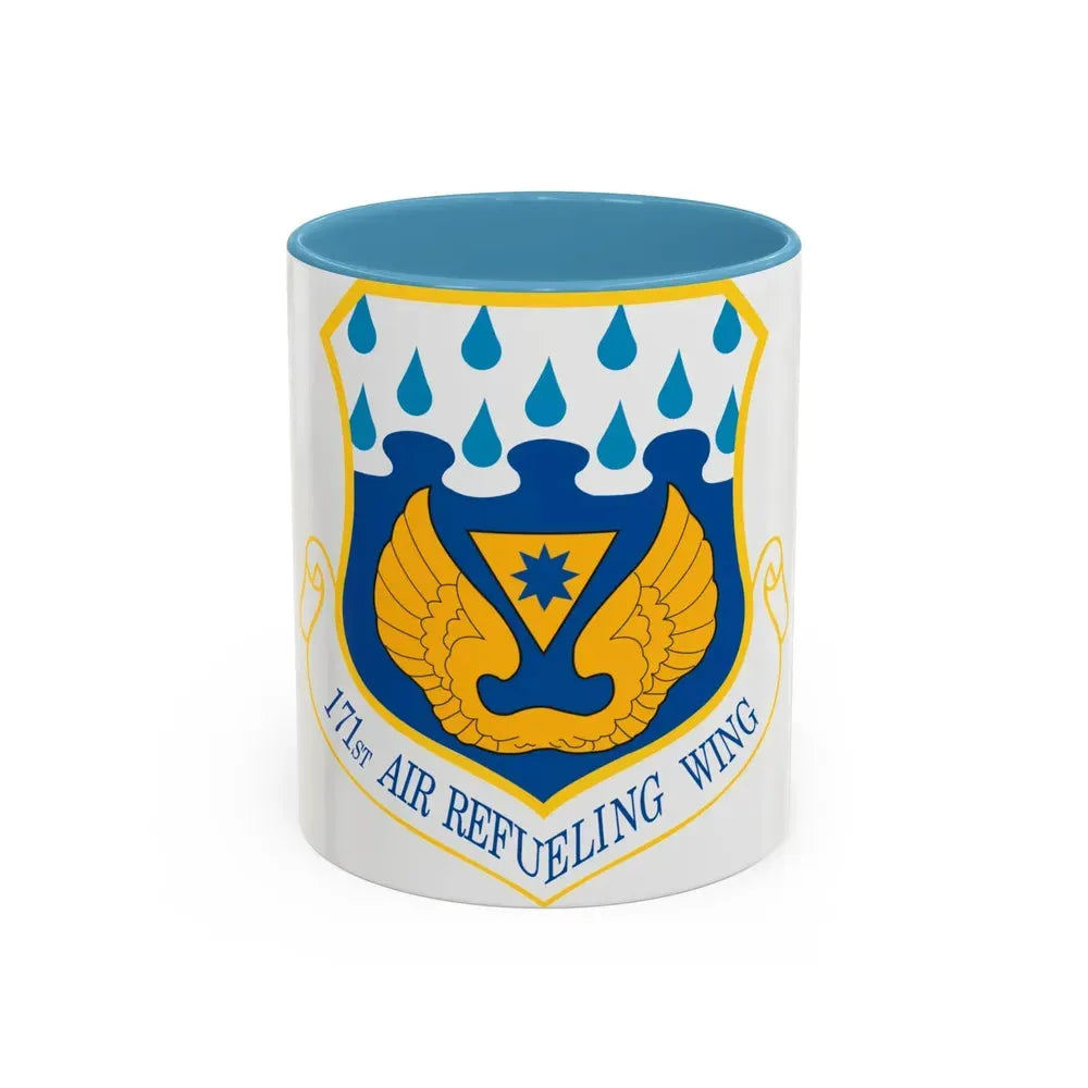 171st Air Refueling Wing (U.S. Air Force) Accent Coffee Mug 11oz Light Blue - Go Mug Yourself