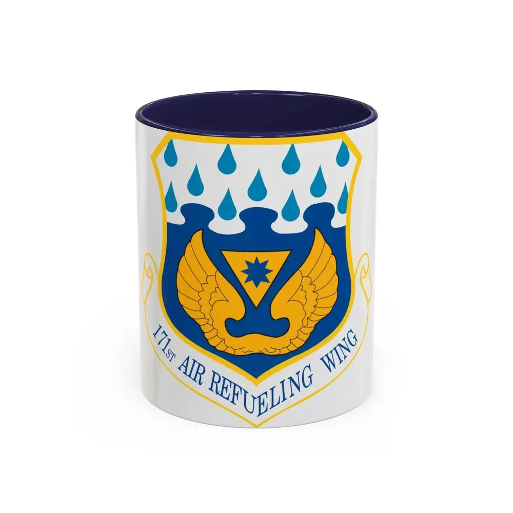 171st Air Refueling Wing (U.S. Air Force) Accent Coffee Mug 11oz Navy - Go Mug Yourself