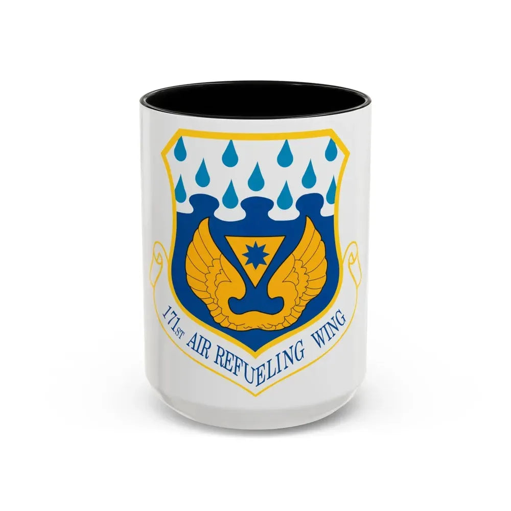 171st Air Refueling Wing (U.S. Air Force) Accent Coffee Mug 15oz Black - Go Mug Yourself
