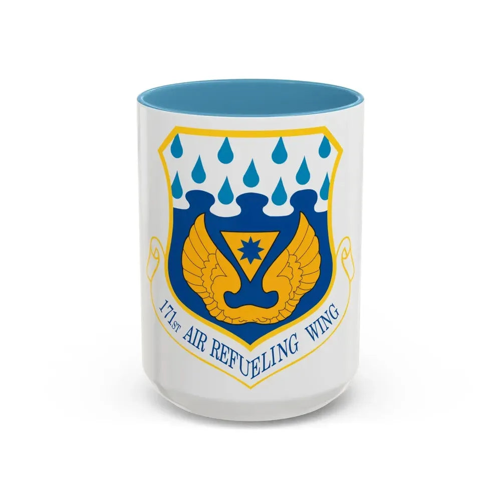 171st Air Refueling Wing (U.S. Air Force) Accent Coffee Mug 15oz Light Blue - Go Mug Yourself