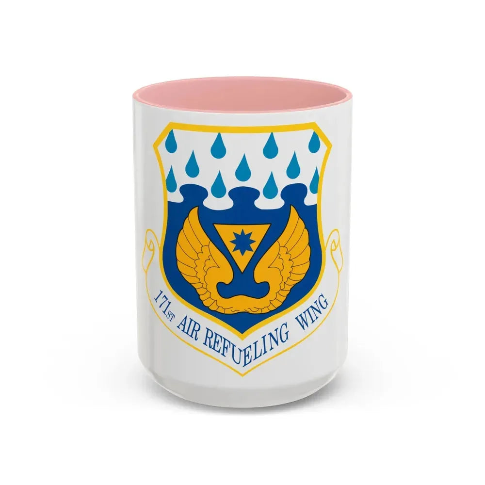 171st Air Refueling Wing (U.S. Air Force) Accent Coffee Mug 15oz Pink - Go Mug Yourself