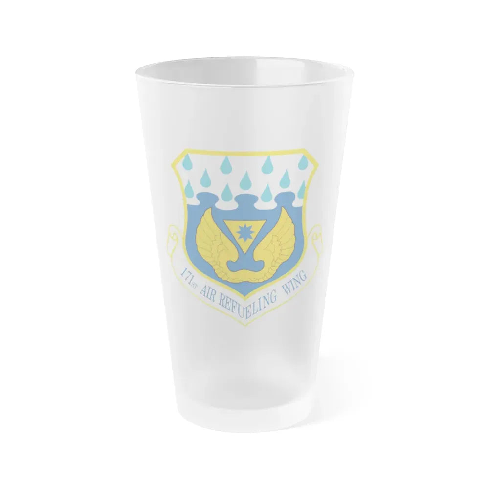 171st Air Refueling Wing (U.S. Air Force) Frosted Pint Glass 16oz Default Title - Go Mug Yourself