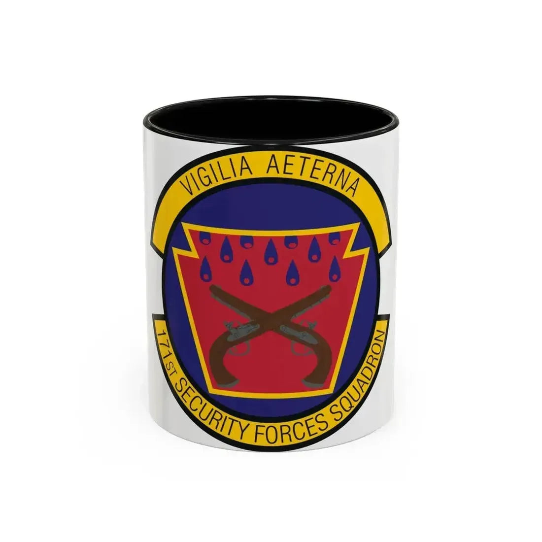 171st Security Forces Squadron (U.S. Air Force) Accent Coffee Mug 11oz Black - Go Mug Yourself
