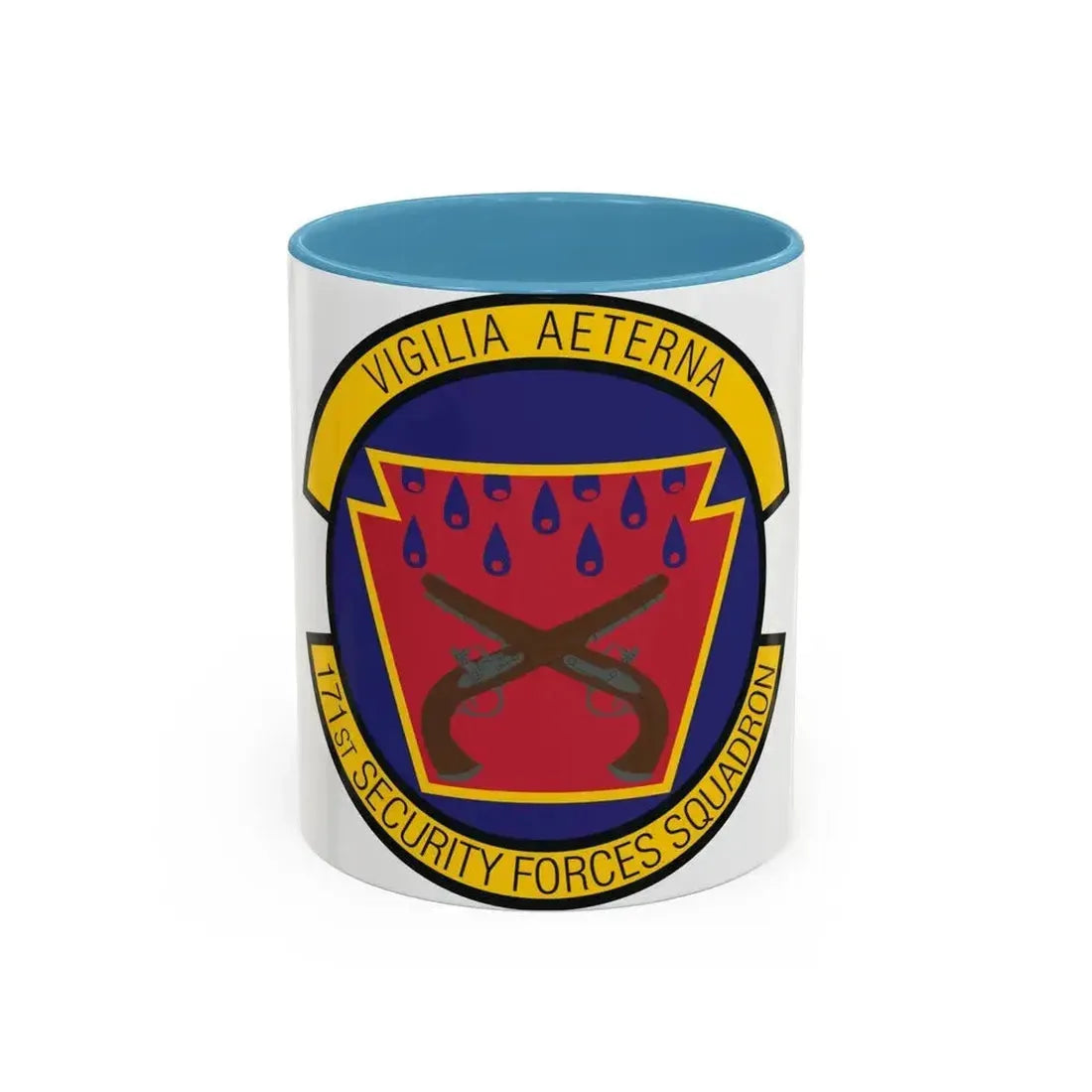 171st Security Forces Squadron (U.S. Air Force) Accent Coffee Mug 11oz Light Blue - Go Mug Yourself