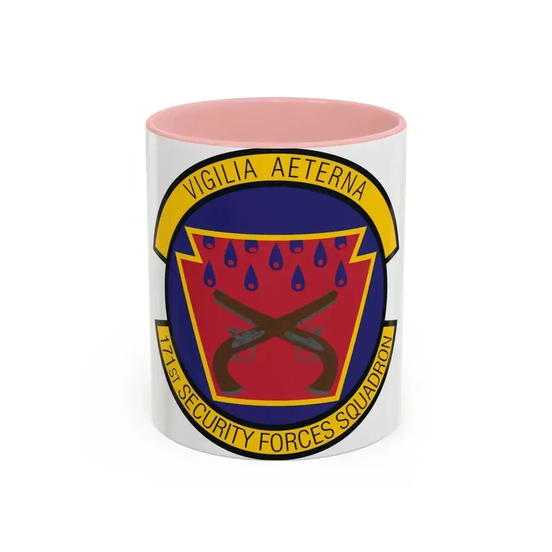 171st Security Forces Squadron (U.S. Air Force) Accent Coffee Mug 11oz Pink - Go Mug Yourself