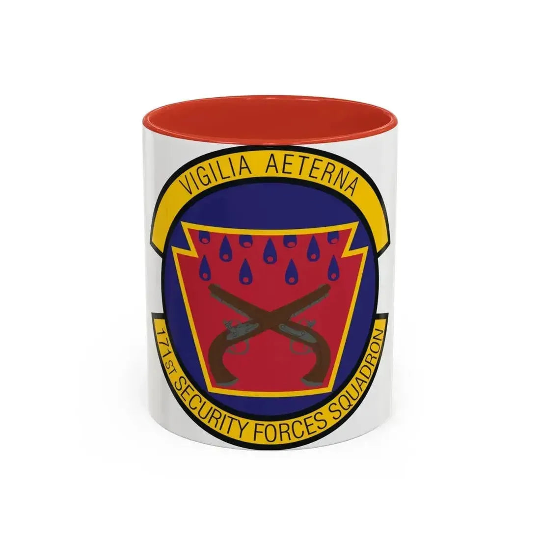171st Security Forces Squadron (U.S. Air Force) Accent Coffee Mug 11oz Red - Go Mug Yourself