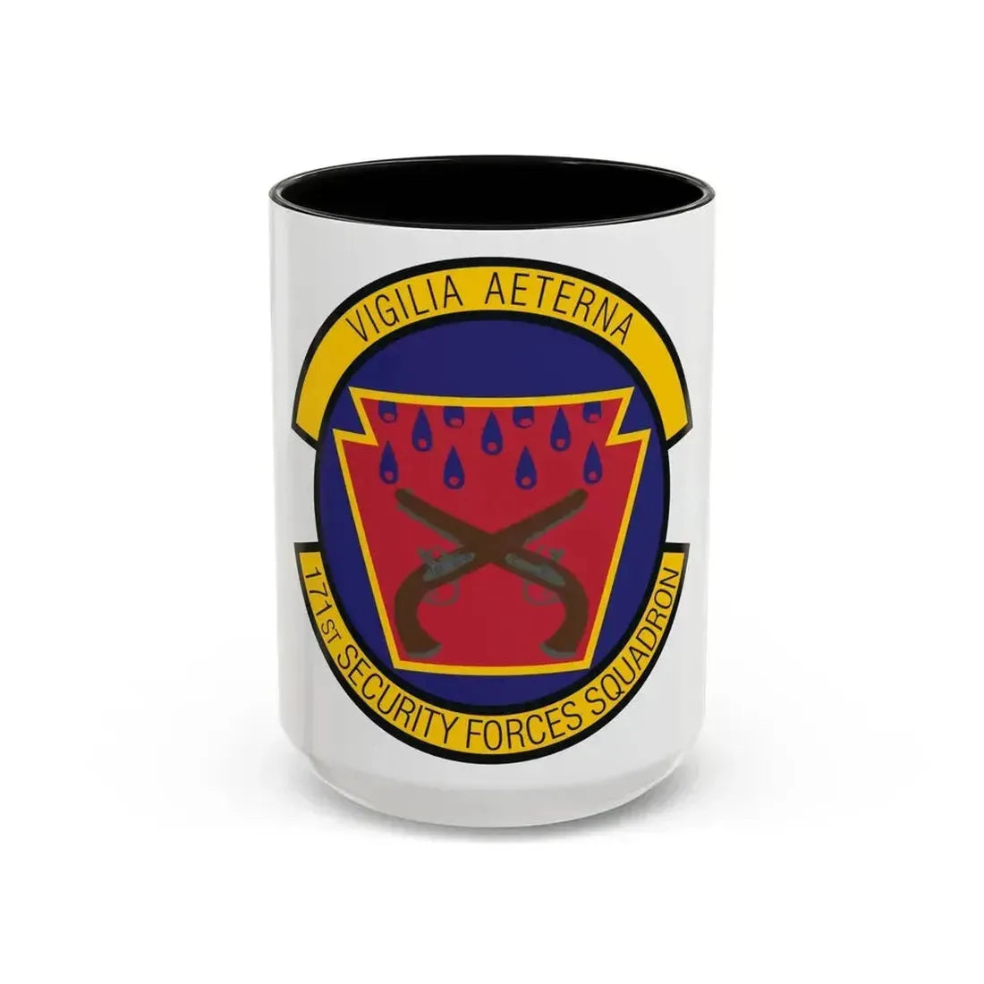 171st Security Forces Squadron (U.S. Air Force) Accent Coffee Mug 15oz Black - Go Mug Yourself