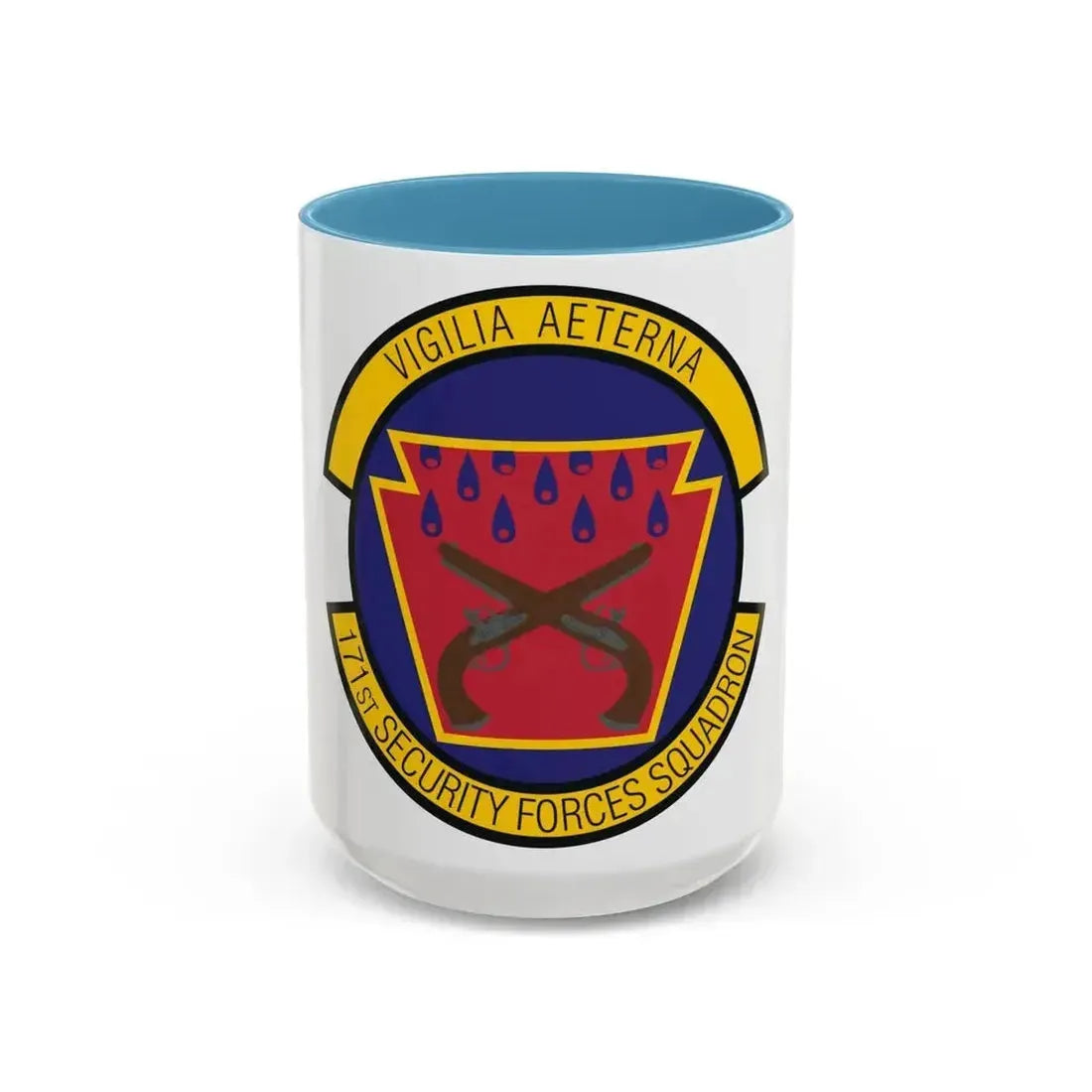171st Security Forces Squadron (U.S. Air Force) Accent Coffee Mug 15oz Light Blue - Go Mug Yourself