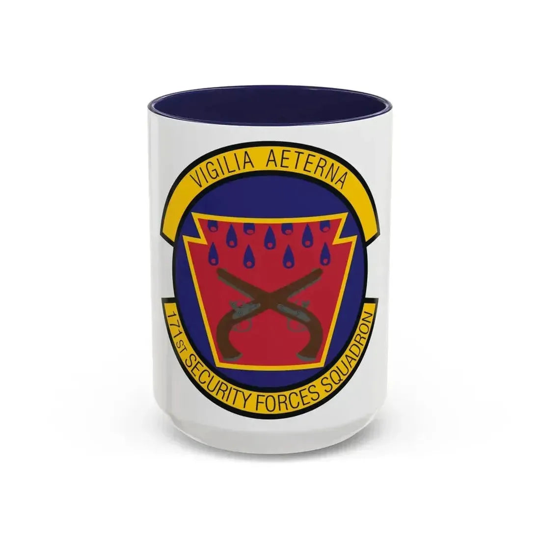 171st Security Forces Squadron (U.S. Air Force) Accent Coffee Mug 15oz Navy - Go Mug Yourself