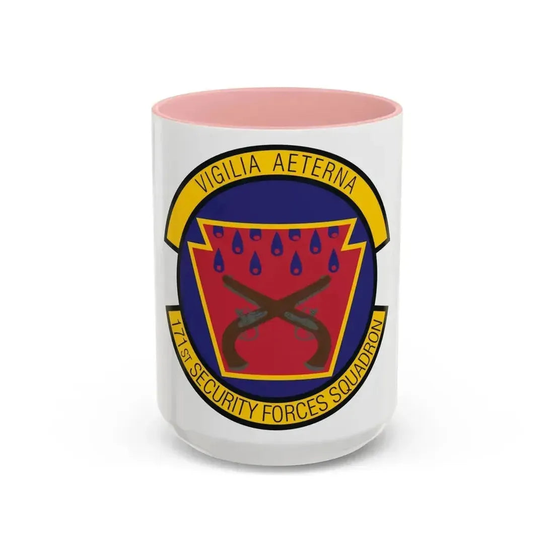 171st Security Forces Squadron (U.S. Air Force) Accent Coffee Mug 15oz Pink - Go Mug Yourself