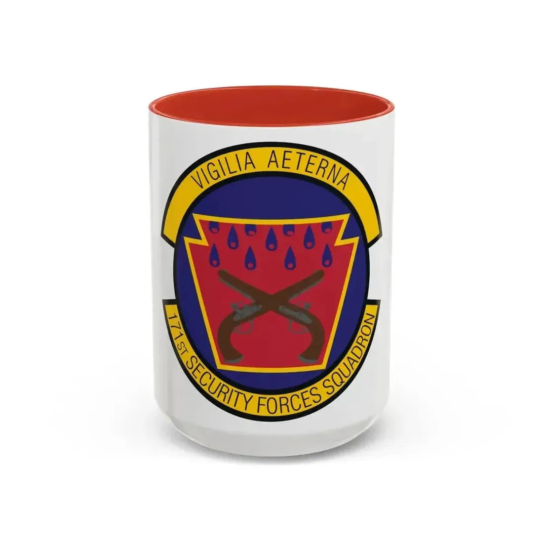 171st Security Forces Squadron (U.S. Air Force) Accent Coffee Mug 15oz Red - Go Mug Yourself