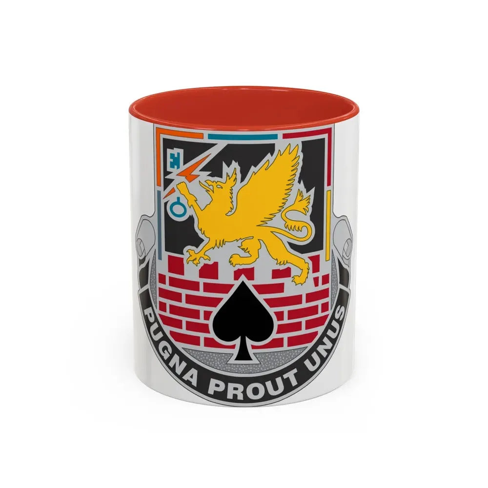 172 Engineer Battalion (U.S. Army) Accent Coffee Mug 11oz Red - Go Mug Yourself