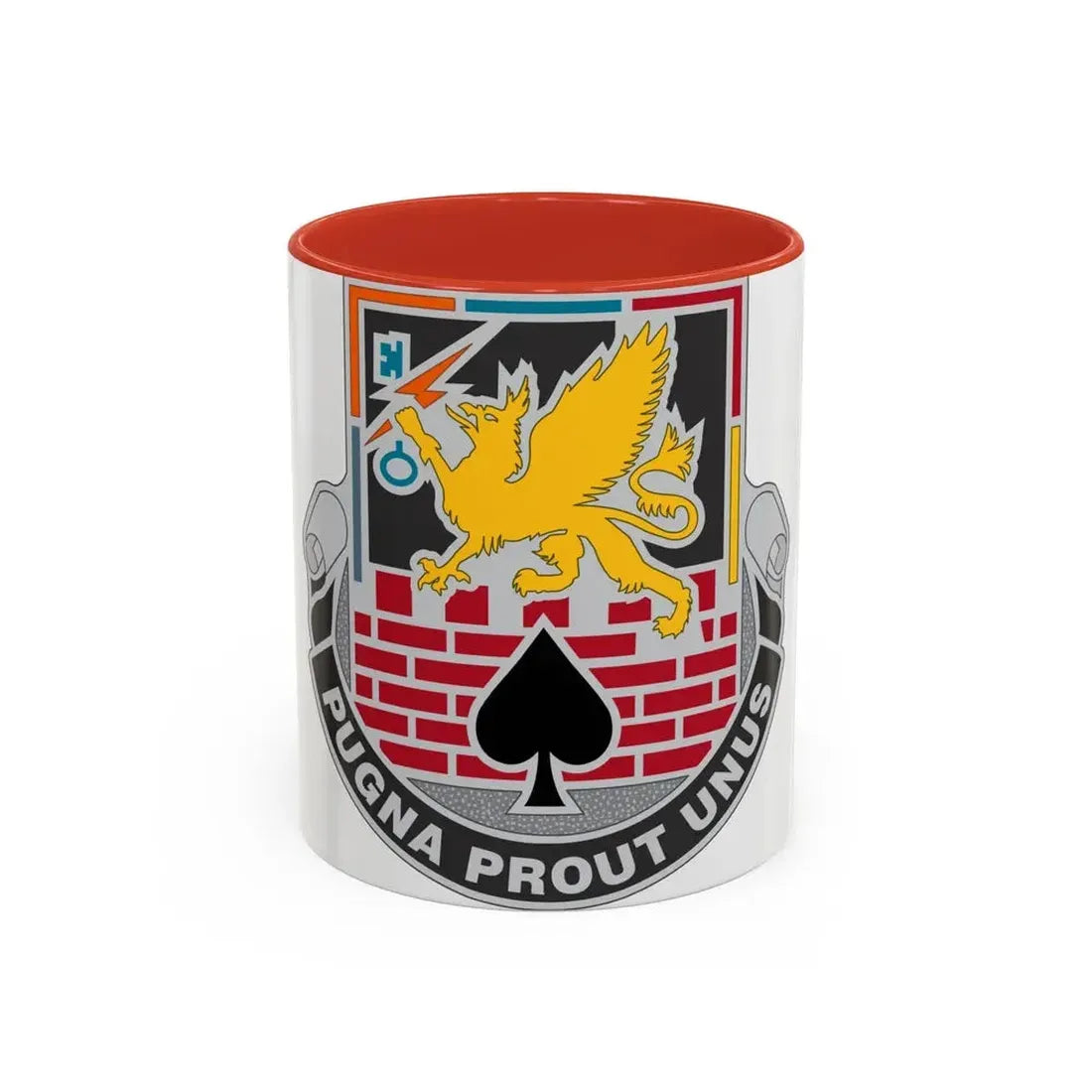 172 Engineer Battalion (U.S. Army) Accent Coffee Mug 11oz Red - Go Mug Yourself