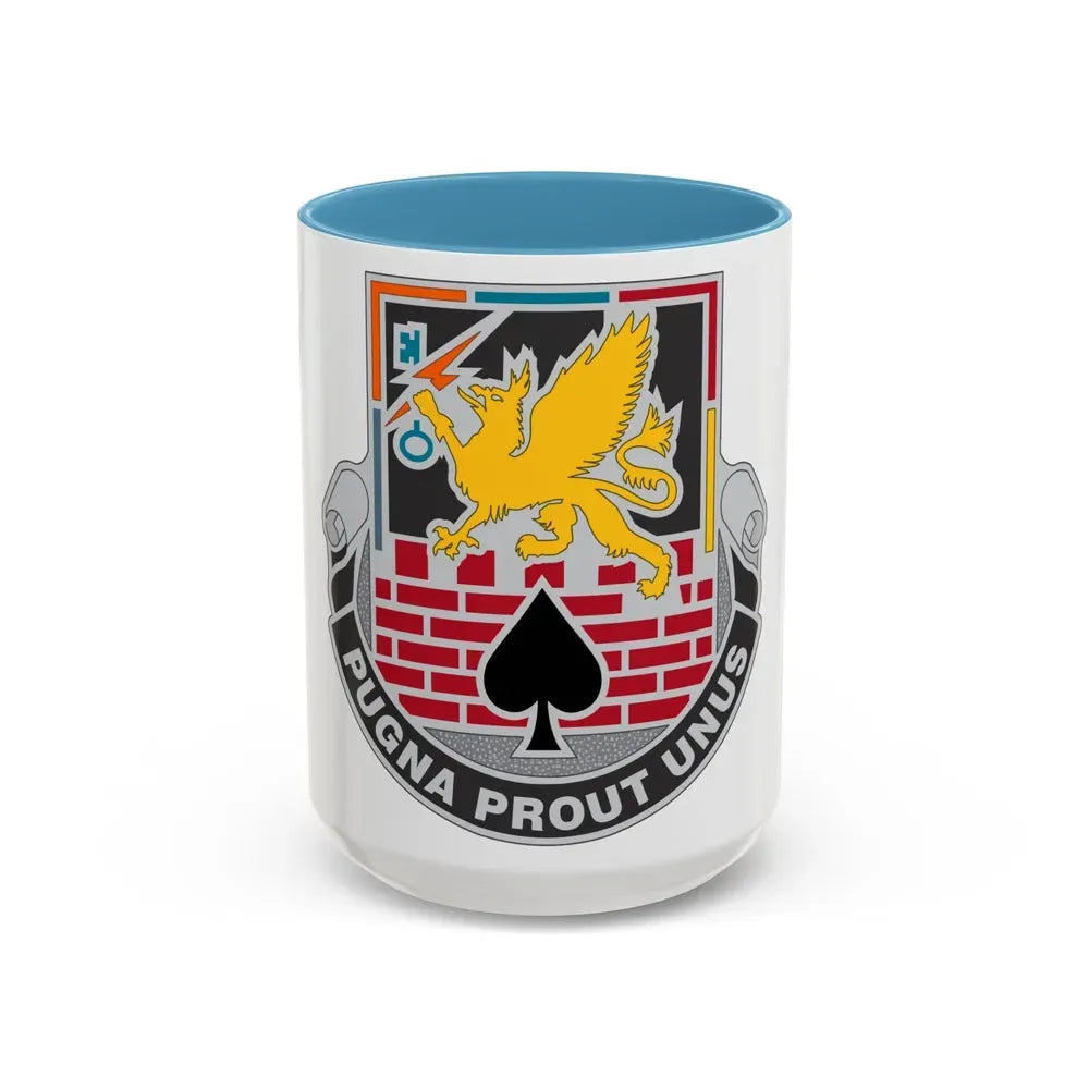 172 Engineer Battalion (U.S. Army) Accent Coffee Mug 15oz Light Blue - Go Mug Yourself
