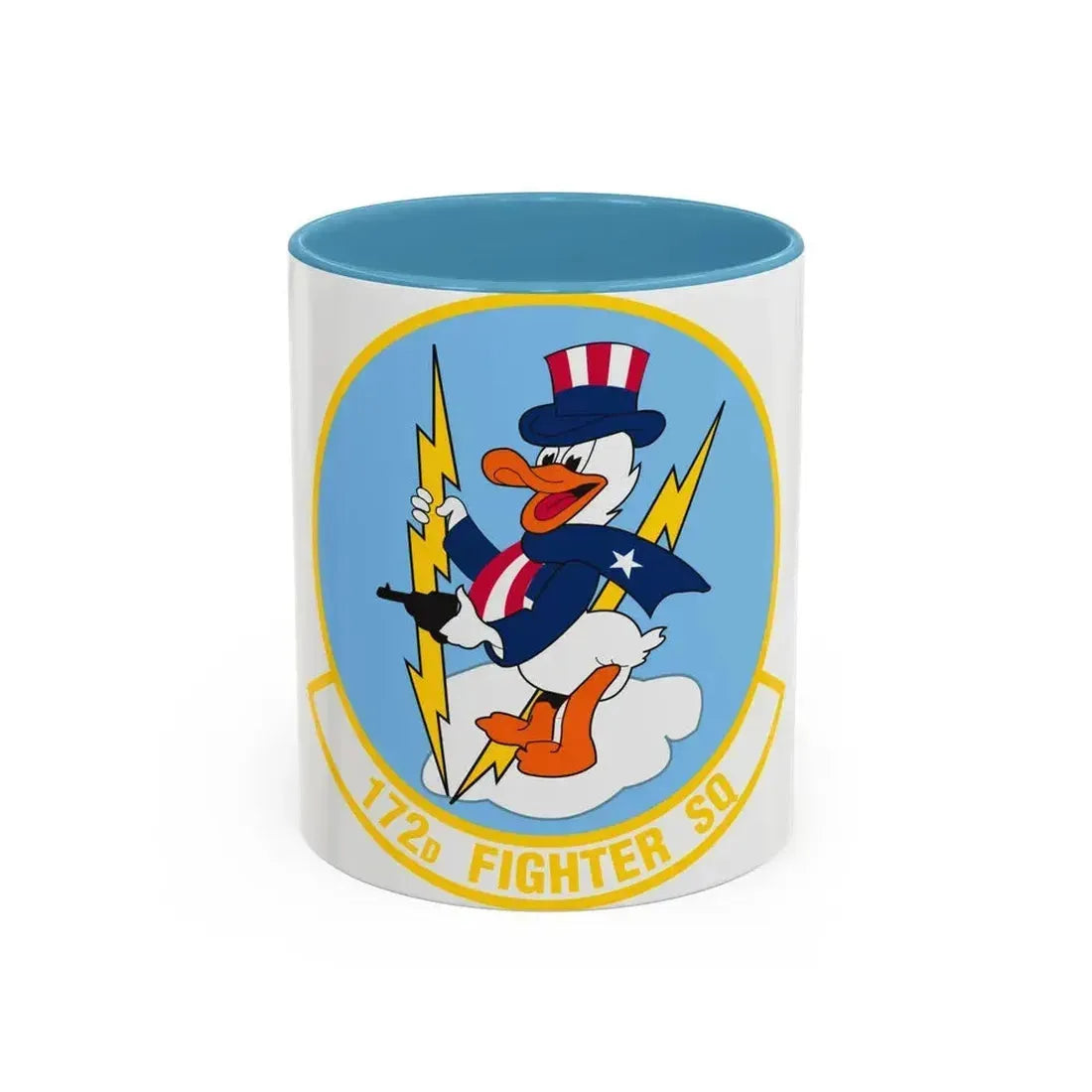 172 Fighter Squadron (U.S. Air Force) Accent Coffee Mug 11oz Light Blue - Go Mug Yourself