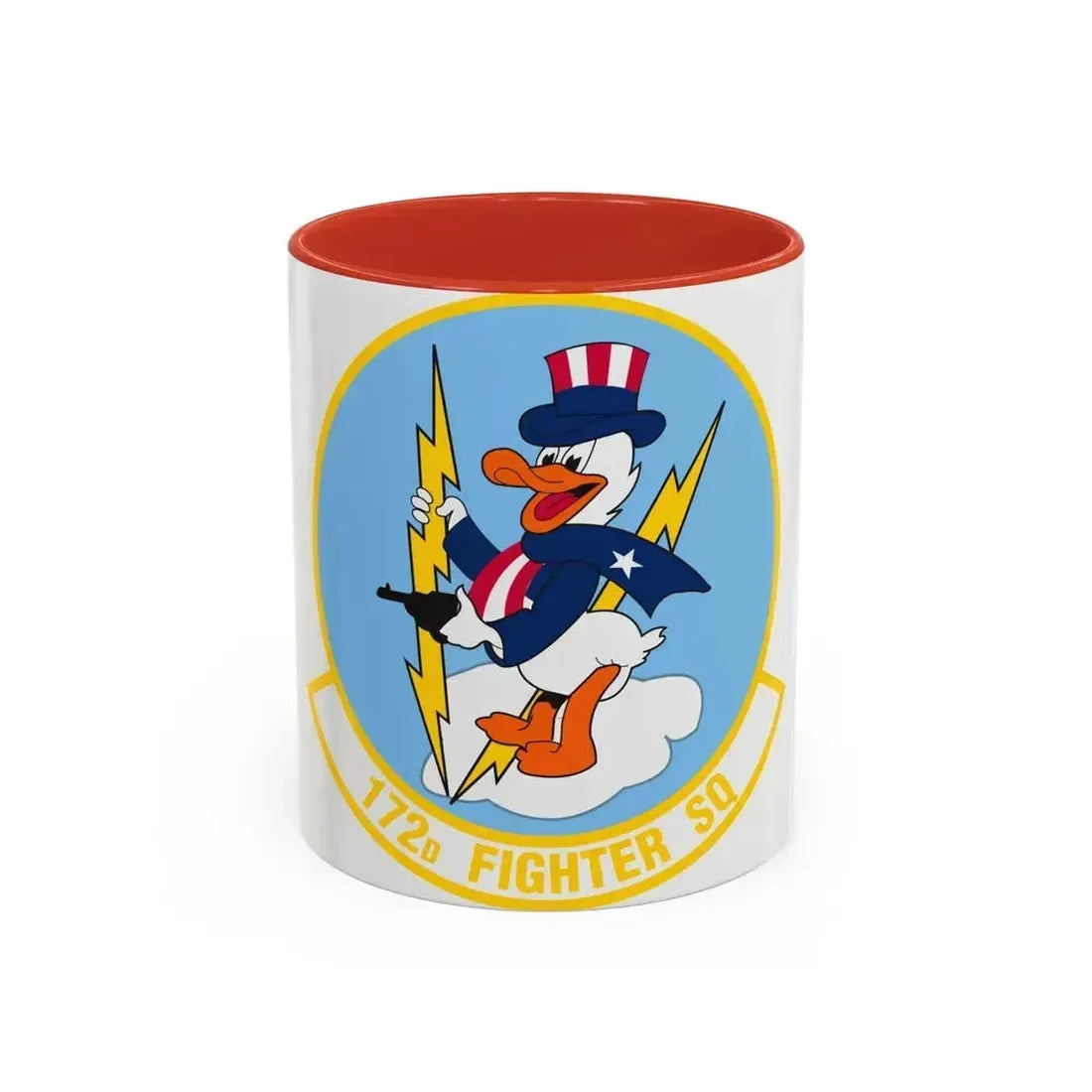 172 Fighter Squadron (U.S. Air Force) Accent Coffee Mug 11oz Red - Go Mug Yourself