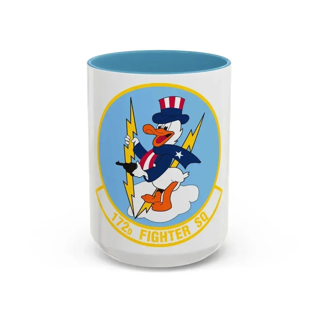 172 Fighter Squadron (U.S. Air Force) Accent Coffee Mug 15oz Light Blue - Go Mug Yourself