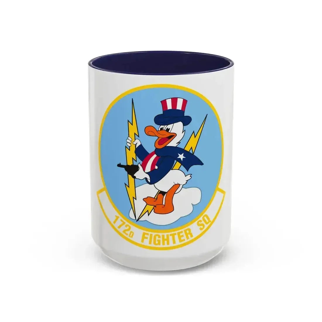172 Fighter Squadron (U.S. Air Force) Accent Coffee Mug 15oz Navy - Go Mug Yourself