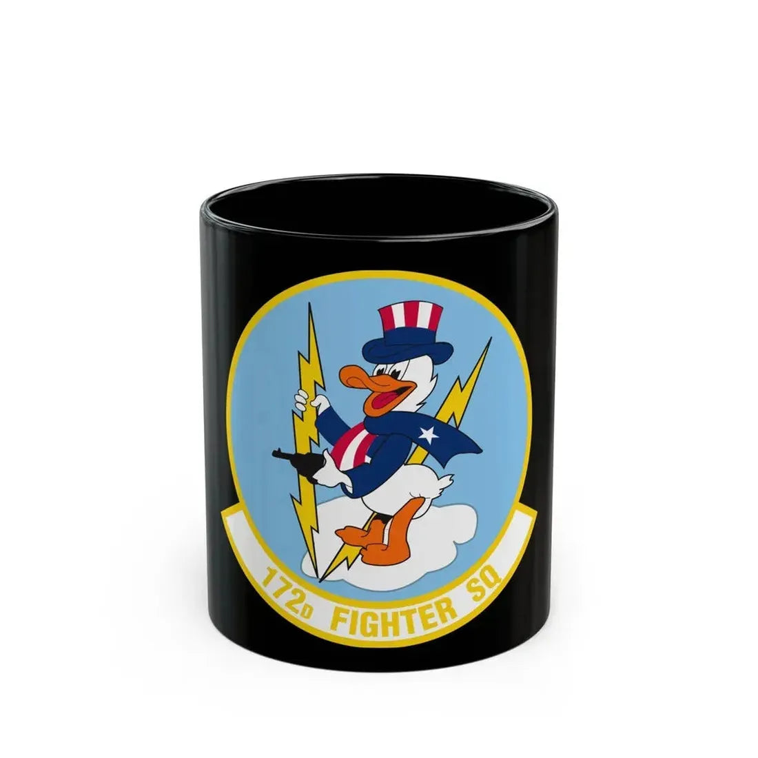 172 Fighter Squadron (U.S. Air Force) Black Coffee Mug - Go Mug Yourself