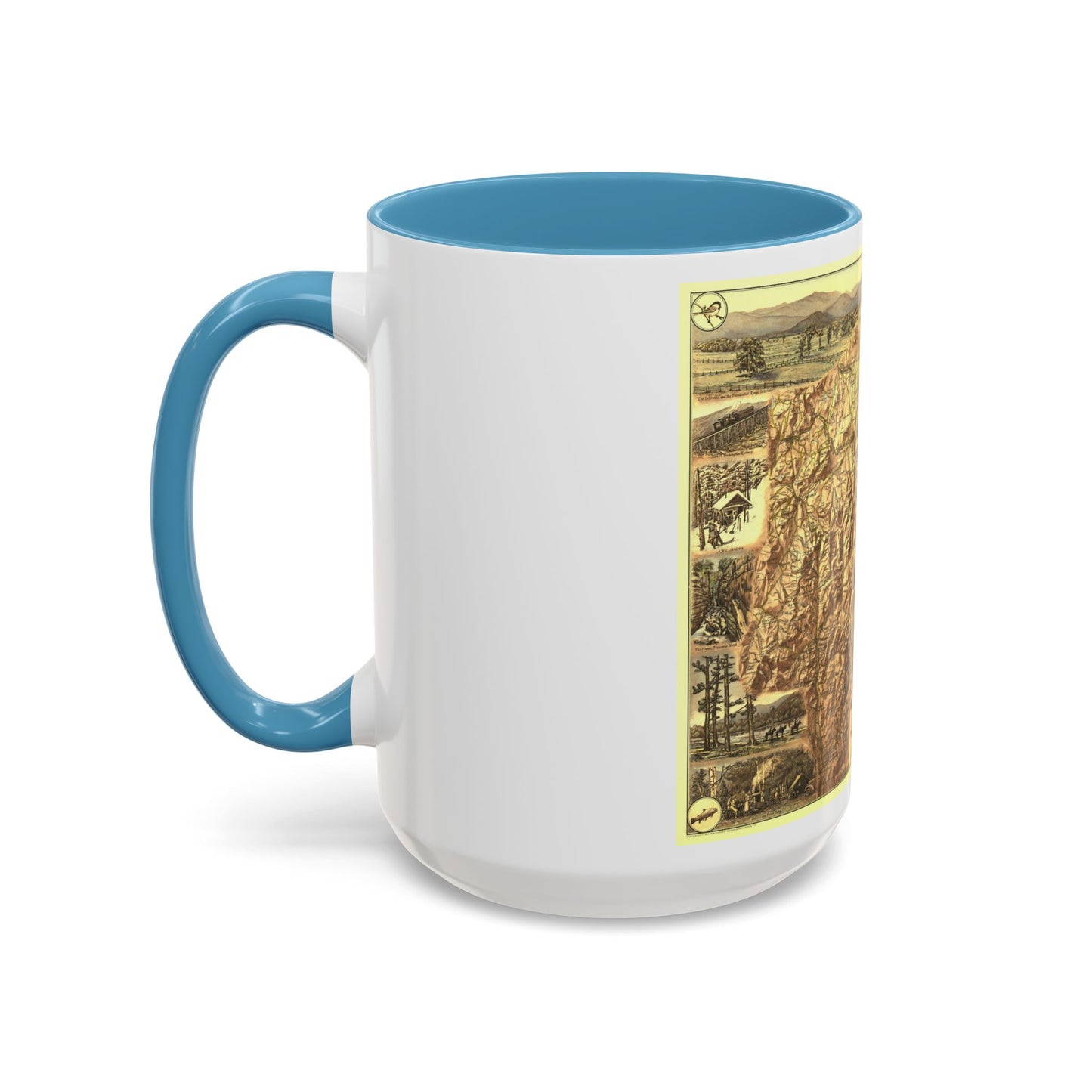USA - New Hampshire's White Mountains (1937) (Map) Accent Coffee Mug-Go Mug Yourself