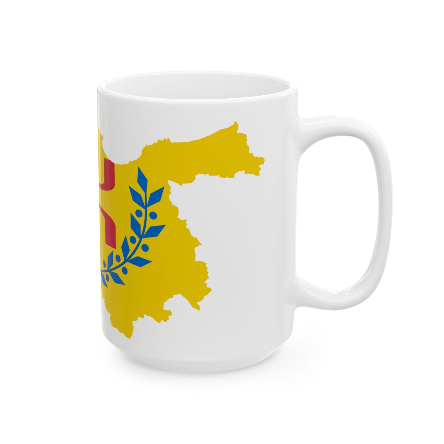 Flag map of MAK (Algeria) White Coffee Mug