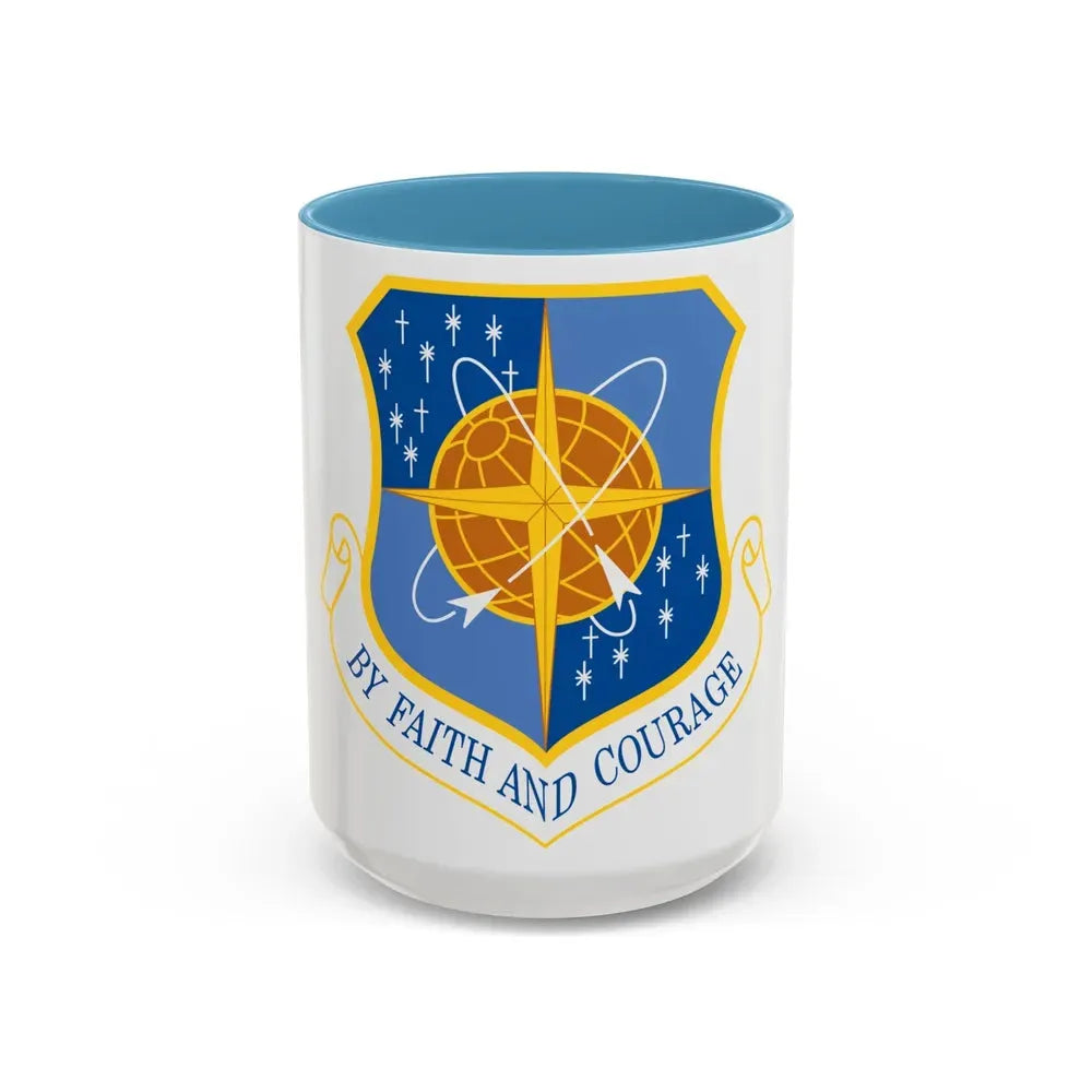 172d Airlift Wing (U.S. Air Force) Accent Coffee Mug 15oz Light Blue - Go Mug Yourself