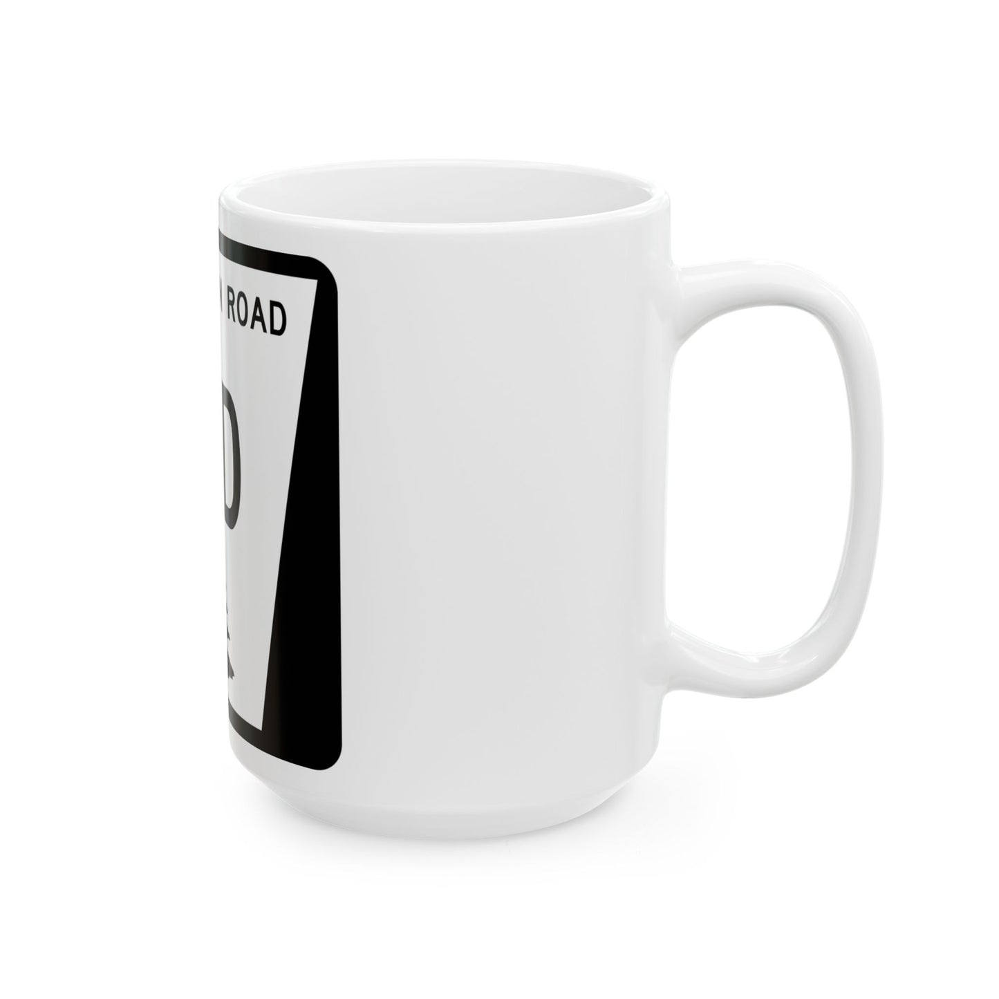 N REC 2D (Nebraska) (Road Sign) White Coffee Mug