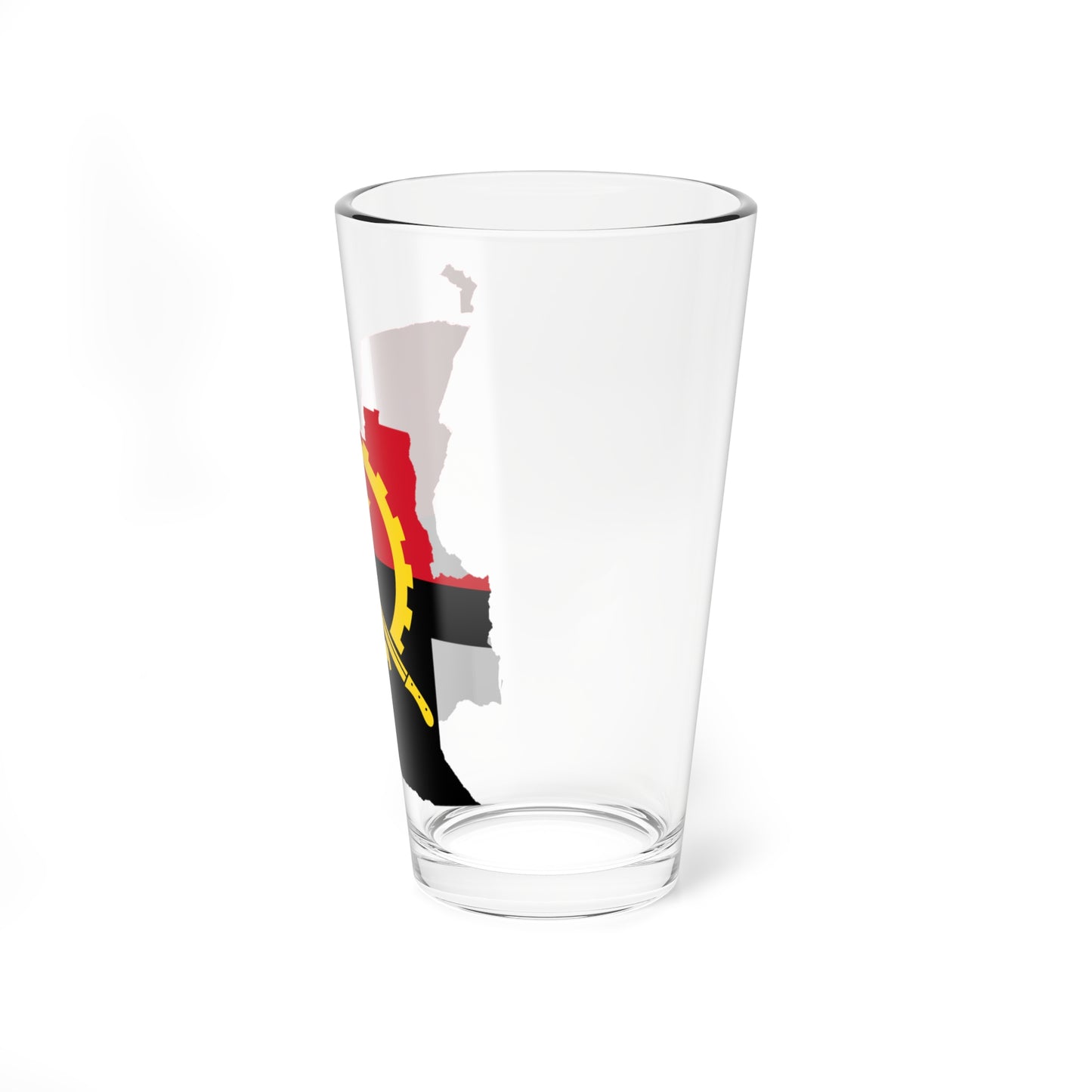 Flag map of Angola (Angola) Pint Glass 16oz