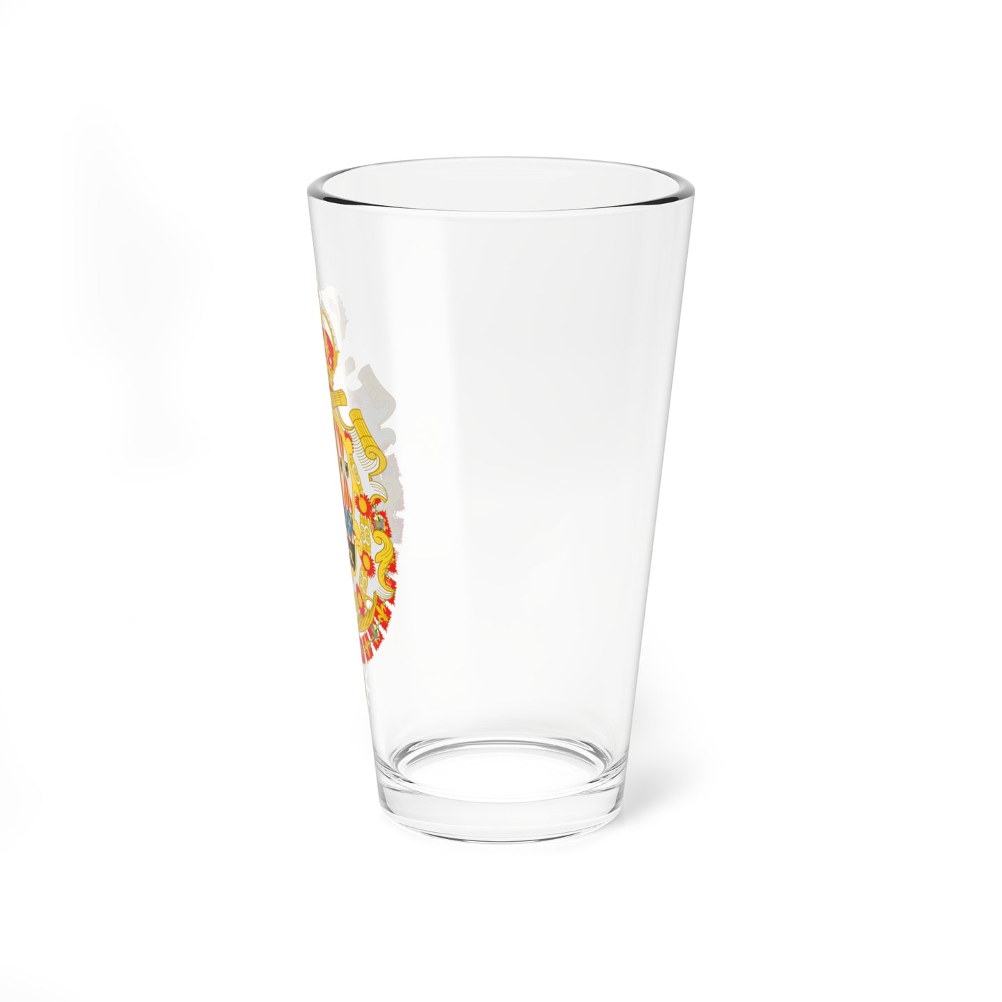 Escudo de armas de Felipe V de España Toisón y Espiritu Santo (Spain) (Coat of Arms) Pint Glass 16oz
