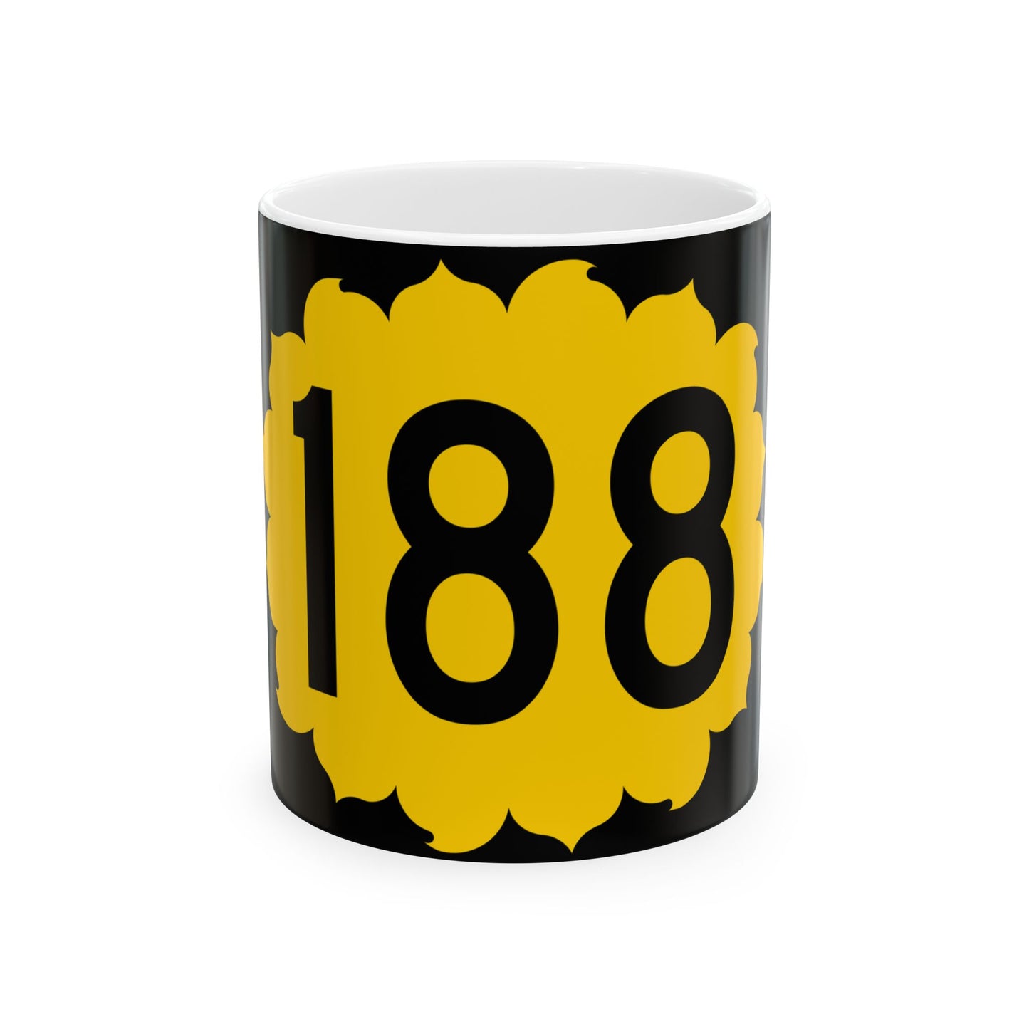 K-188 (Kansas) (Road Sign) White Coffee Mug